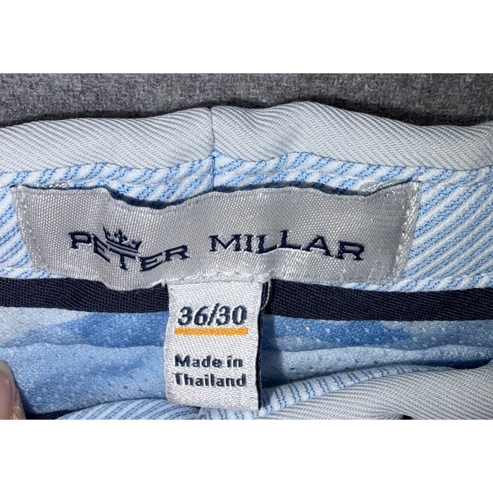 Peter Millar Golf Pants Men's 36x30 Gray Durham Stretch EB78 Crown Logo Wicking - Picture 6 of 7